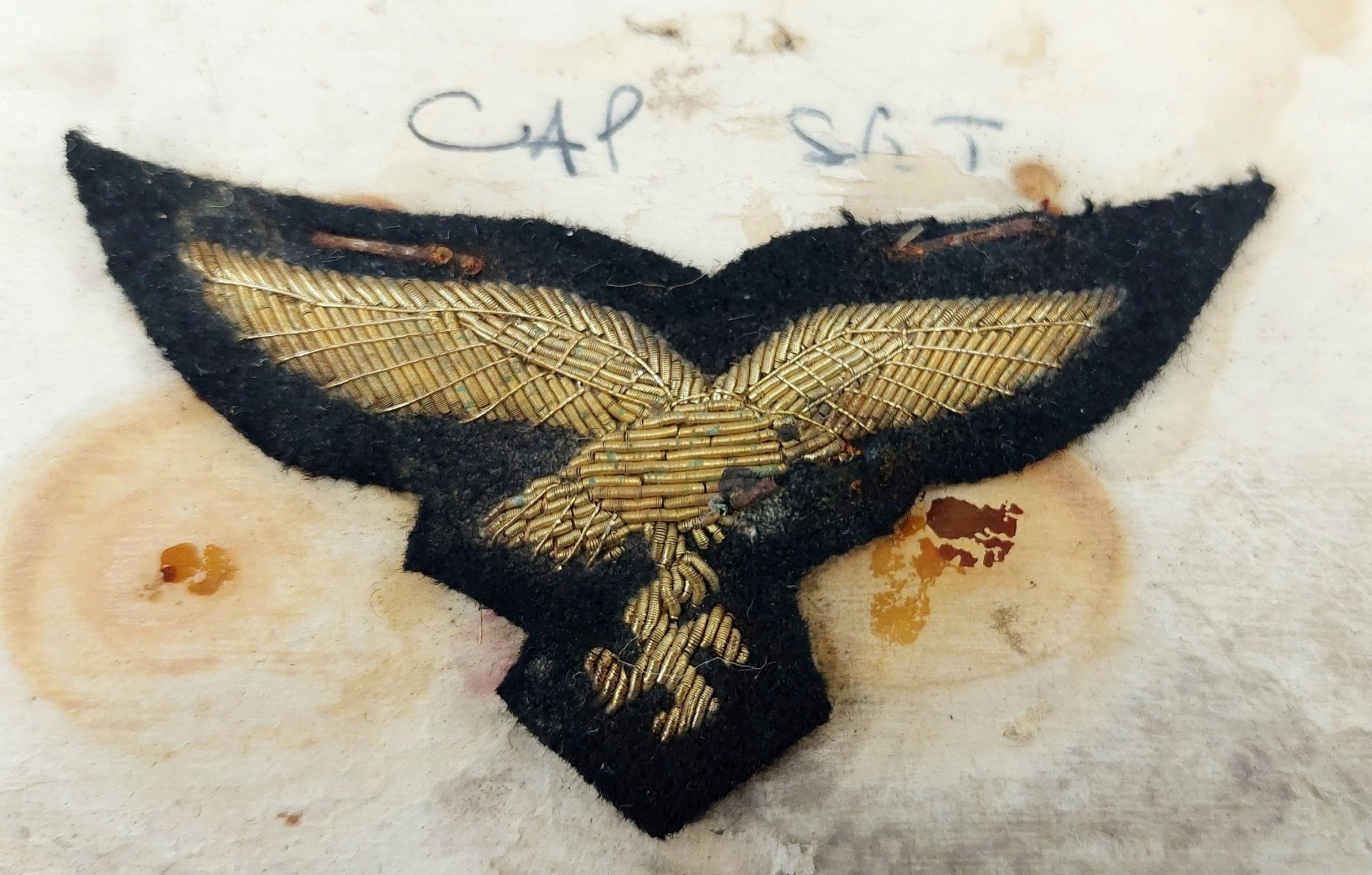WW2 German Luftwaffe General Rank Cloth And Bullion Cap Cockade And Insignia - Image 4