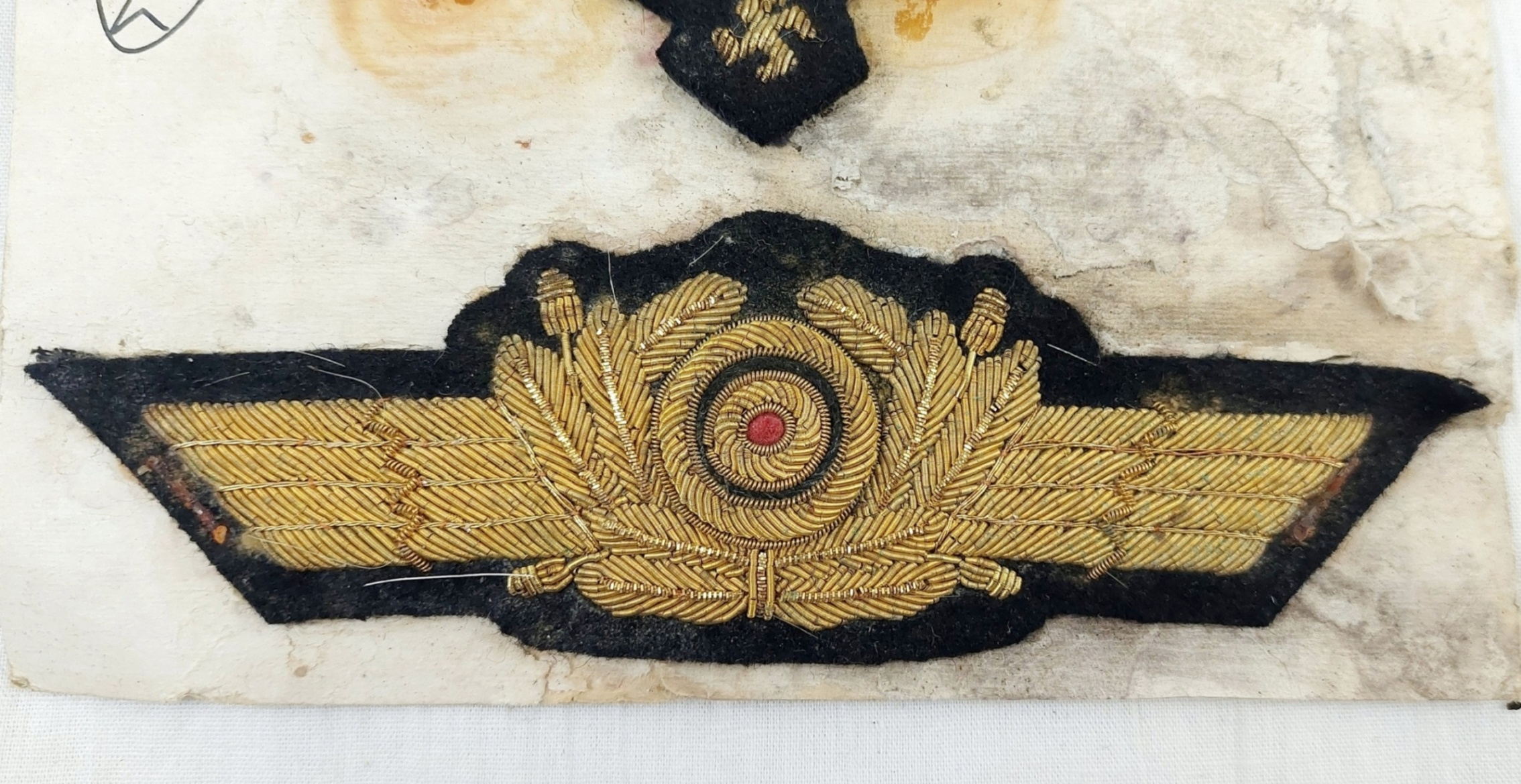 WW2 German Luftwaffe General Rank Cloth And Bullion Cap Cockade And Insignia - Image 3