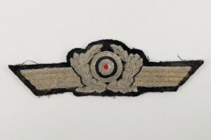 WW2 Luftwaffe Officers Cloth And Bullion Cap Cockcade