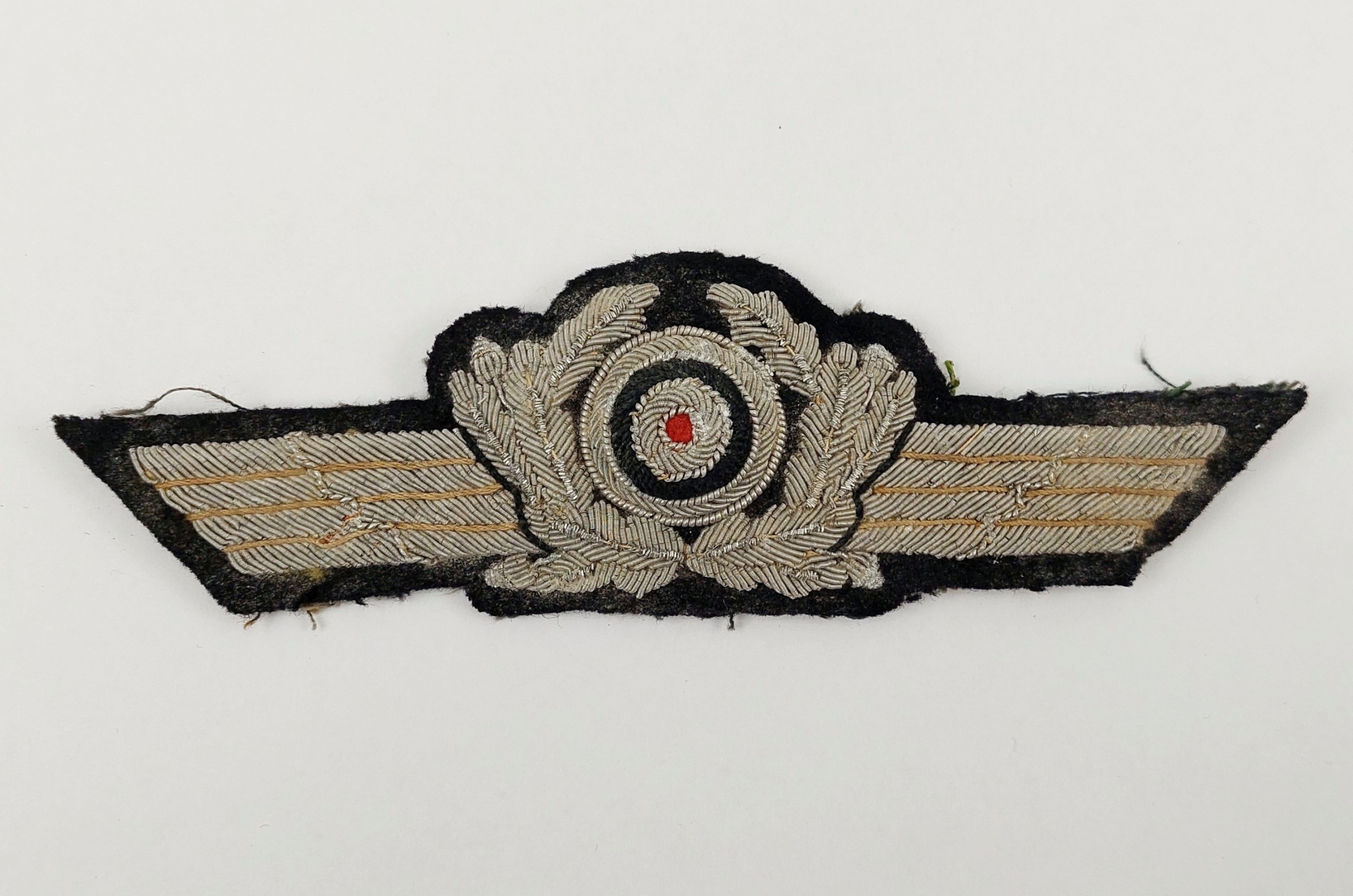 WW2 Luftwaffe Officers Cloth And Bullion Cap Cockcade