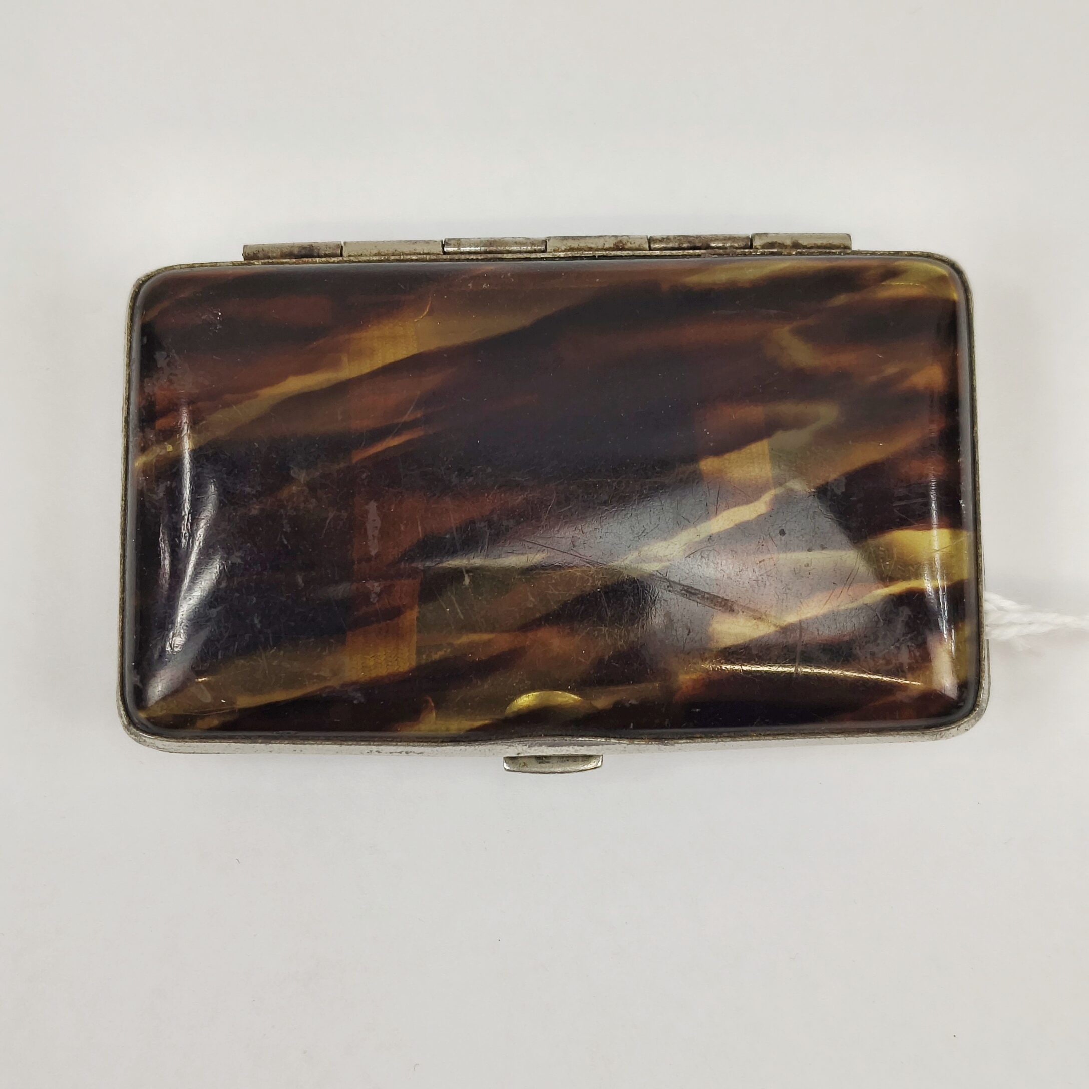 c1900 Unhallmarked Silver Mounted Cigarette Case - Image 5
