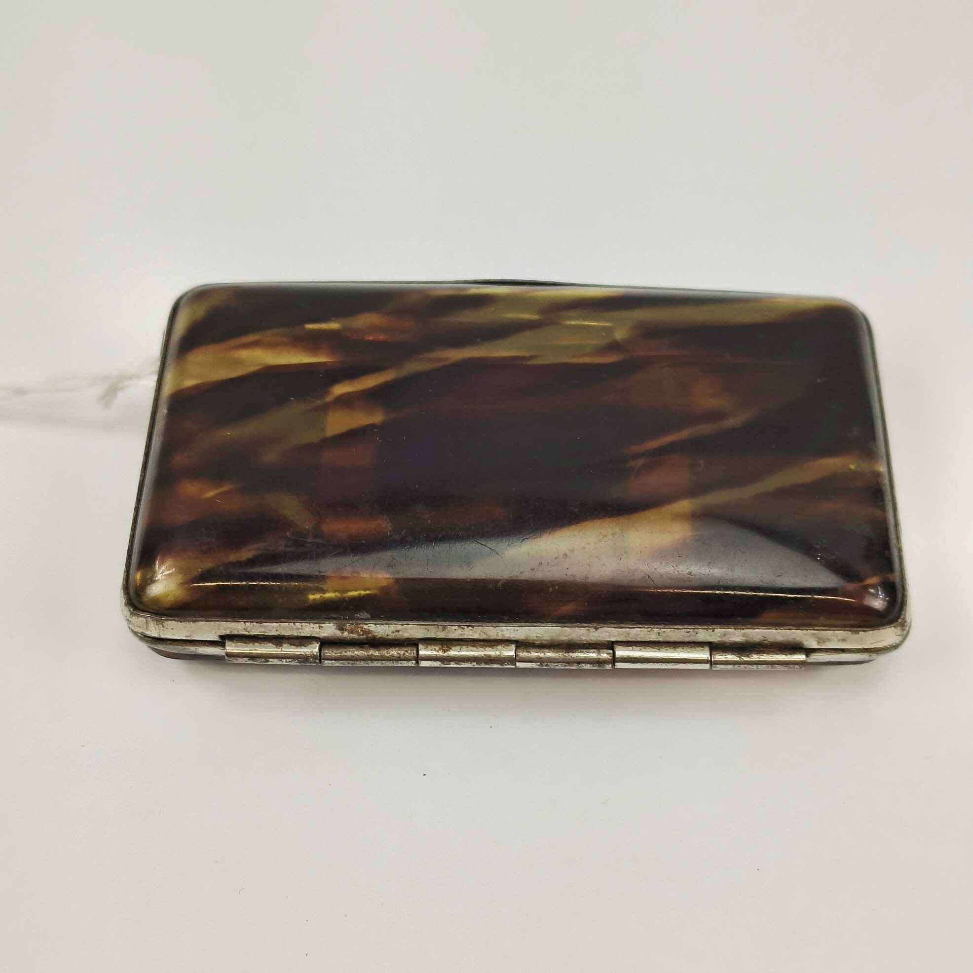 c1900 Unhallmarked Silver Mounted Cigarette Case - Image 4