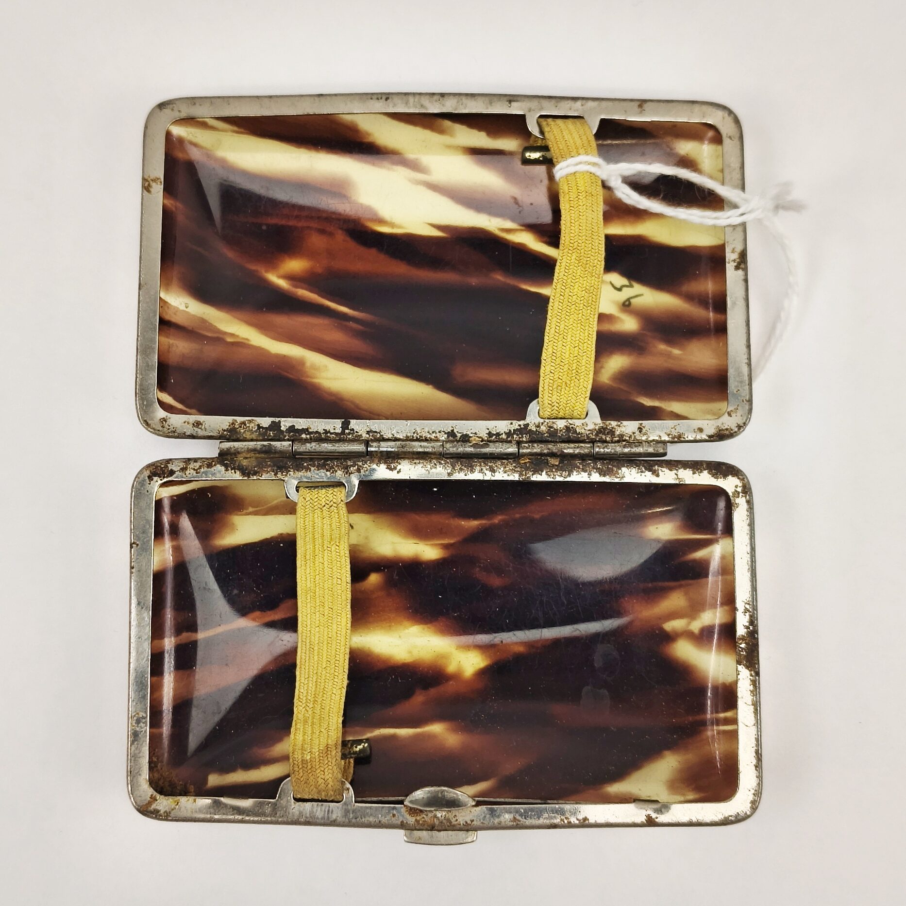 c1900 Unhallmarked Silver Mounted Cigarette Case - Image 2