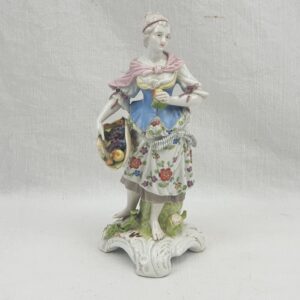 1880s Augustus Rex Style Porcelain Figurine Of A Lady By Helena Wolfsohn