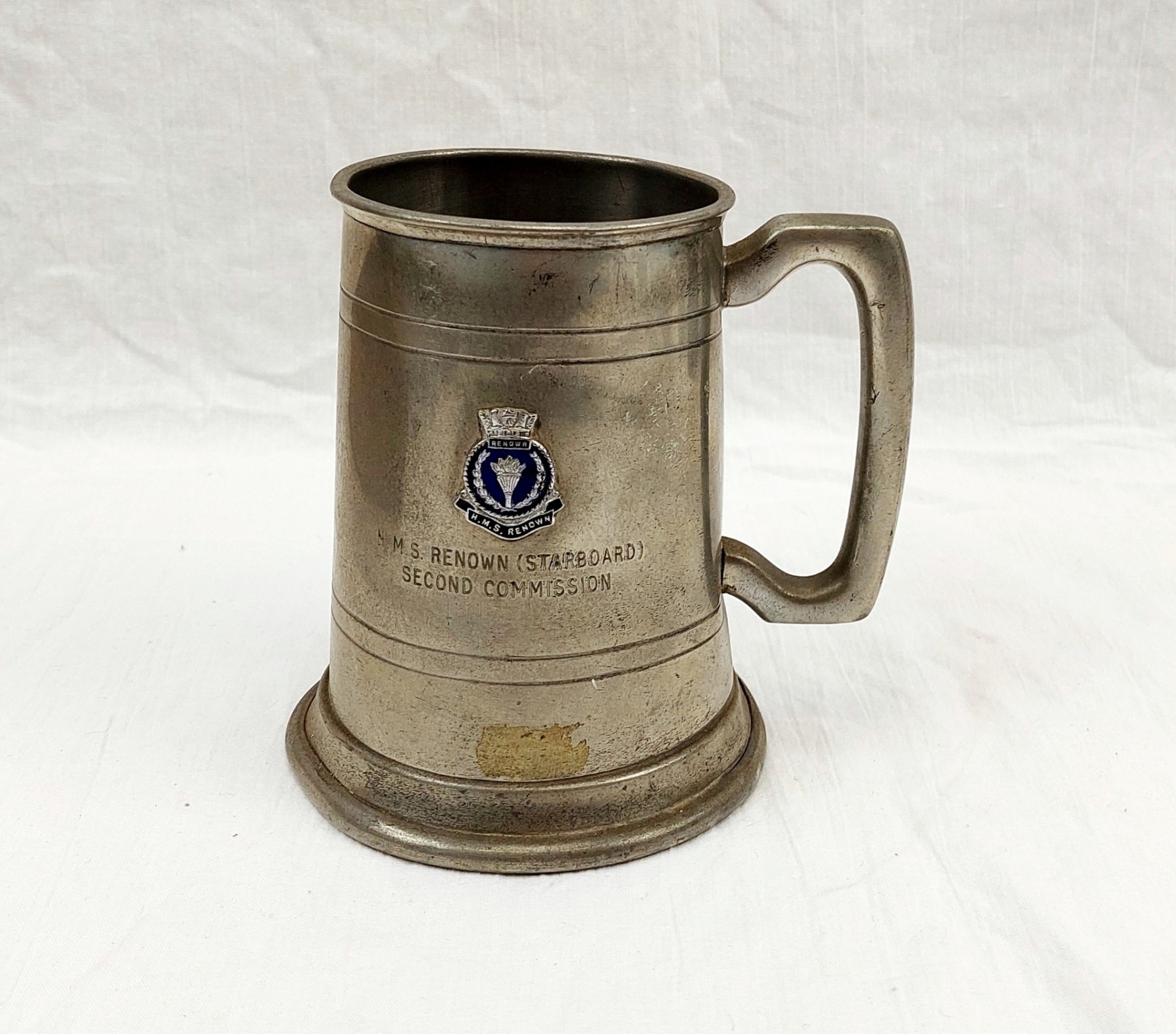 1920s HMS Renown Battlecruiser Pewter Tankard