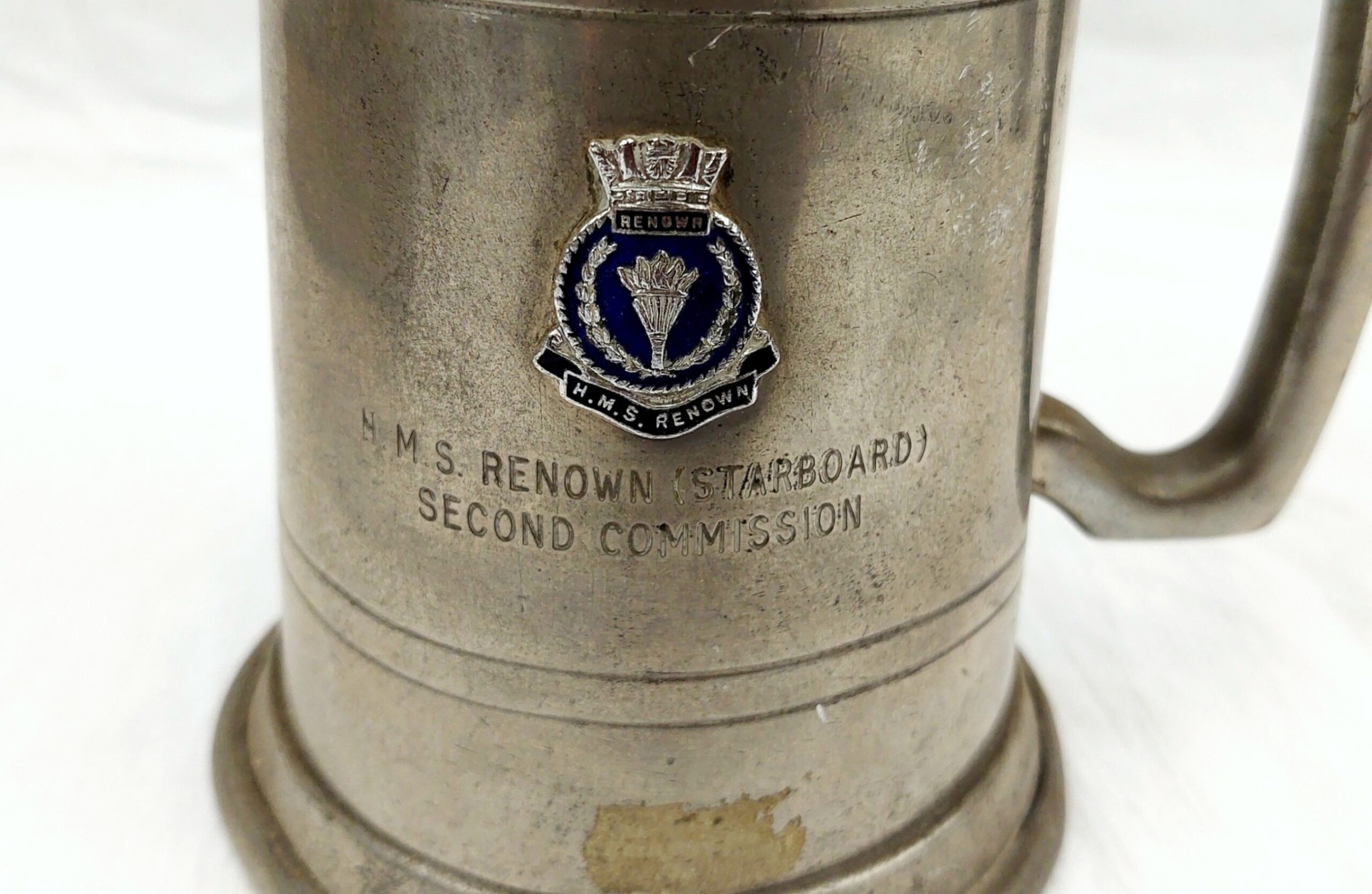 1920s HMS Renown Battlecruiser Pewter Tankard - Image 3