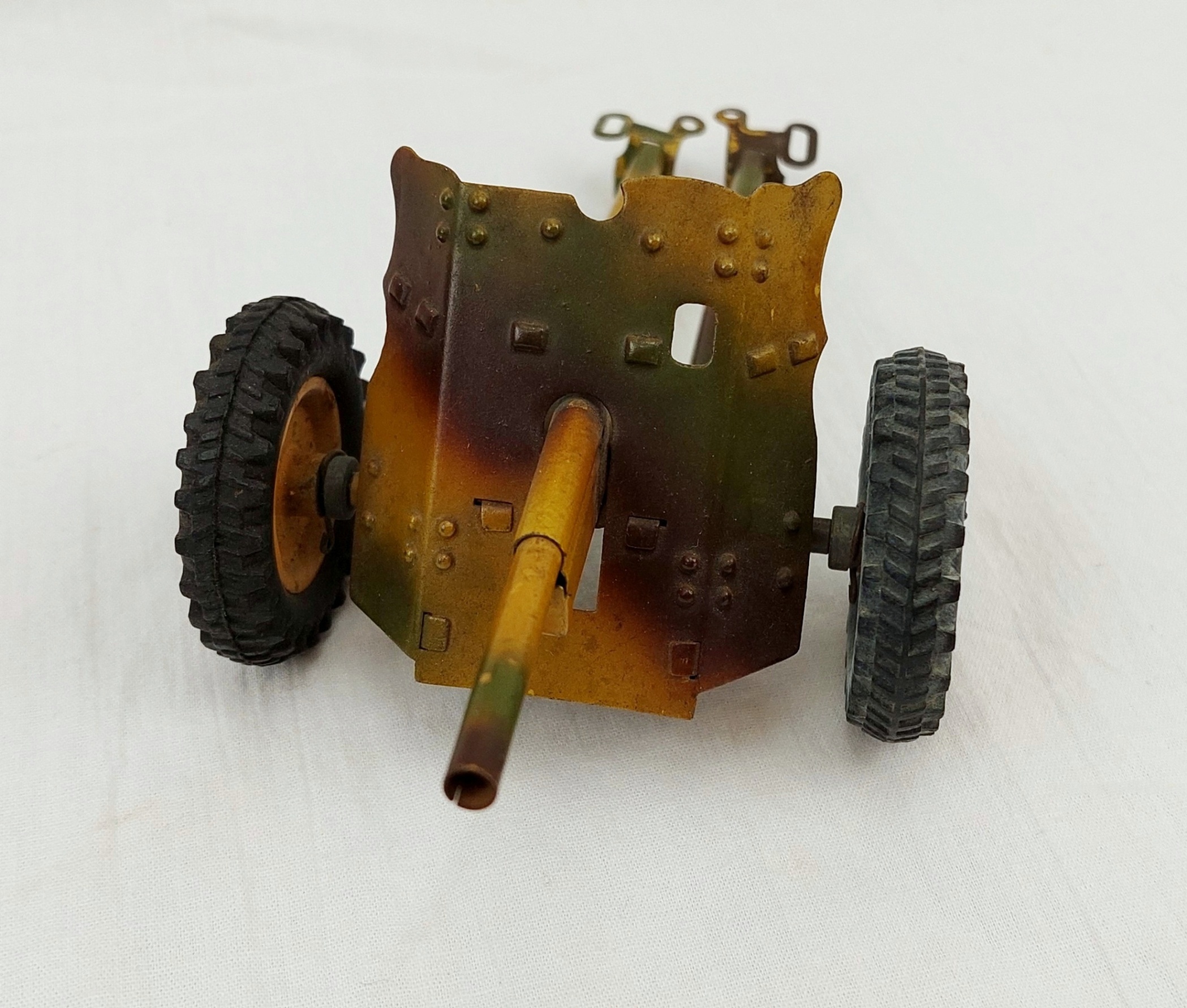 1930s Hauser Tinplate Cap Fire German PAK Anti Tank Gun Toy - Image 2