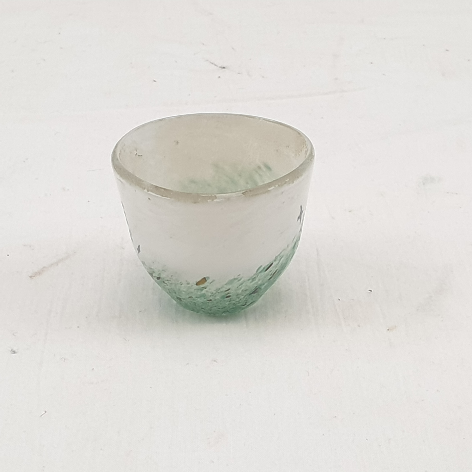 1950s Kosta Boda Hand Painted Wildlife Small Glass Bowl Signed K Engman - Image 2