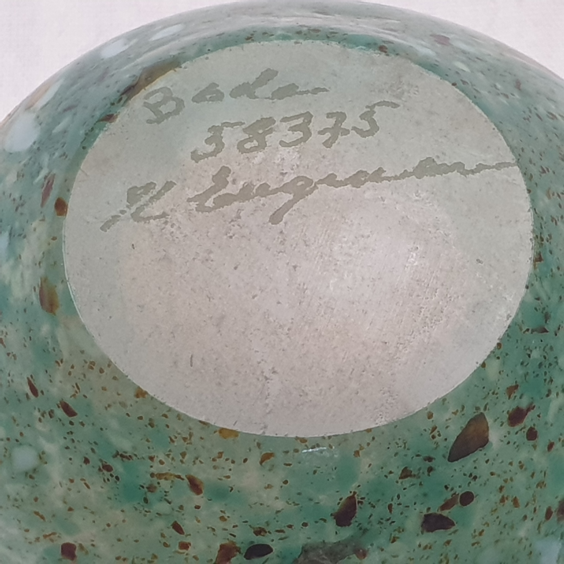 1950s Kosta Boda Hand Painted Wildlife Small Glass Bowl Signed K Engman - Image 7