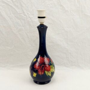 1950s Moorcroft Cobalt Blue Clematis Pattern Table Lamp