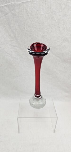1960's Red Whitefriars Specimen Glass Vase #2