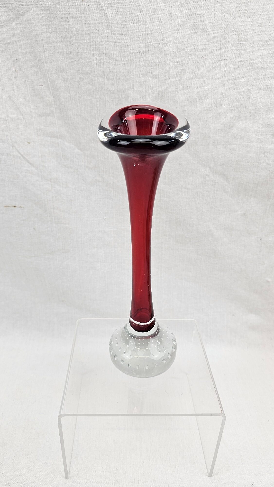 1960's Red Whitefriars Specimen Glass Vase #2 - Image 2