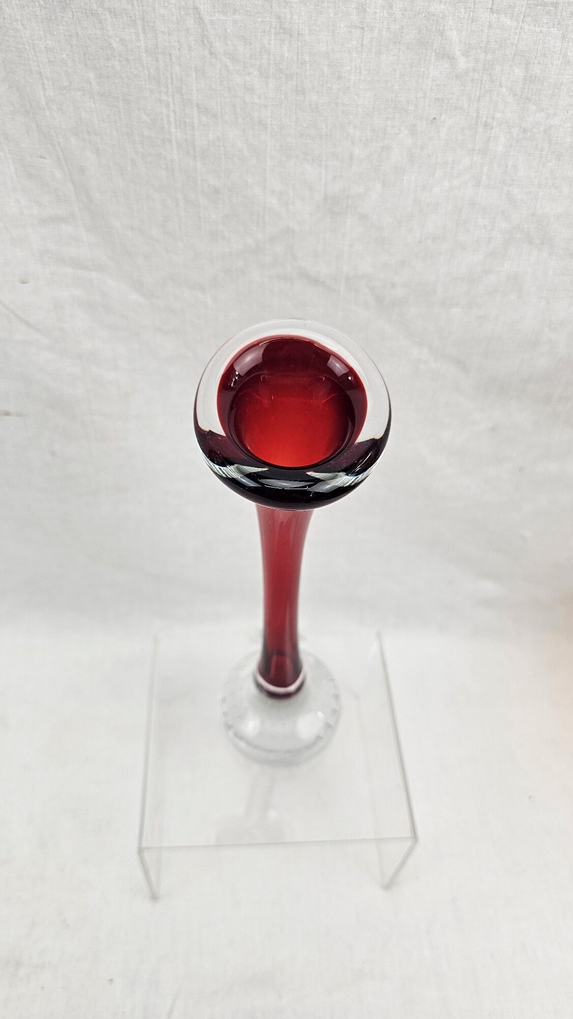 1960's Red Whitefriars Specimen Glass Vase #2 - Image 3