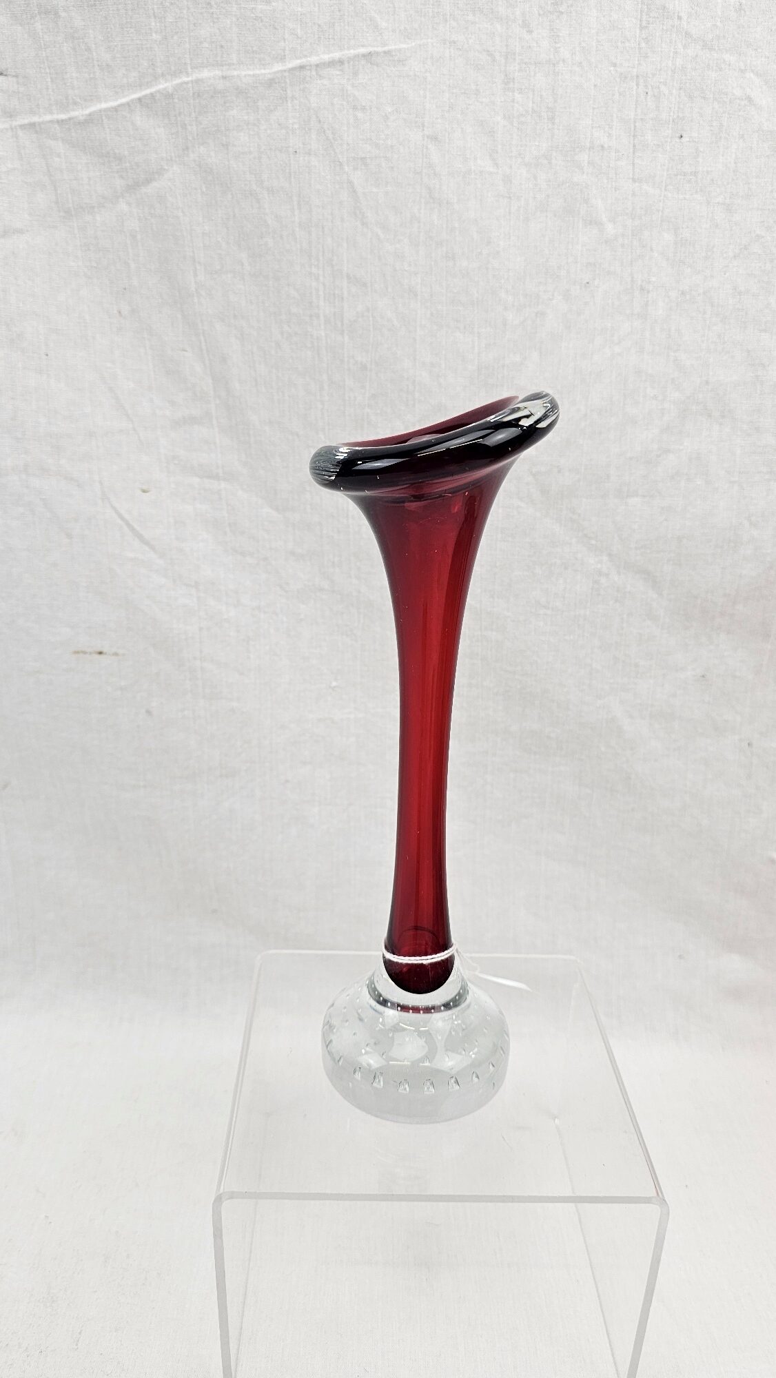 1960's Red Whitefriars Specimen Glass Vase #2 - Image 4
