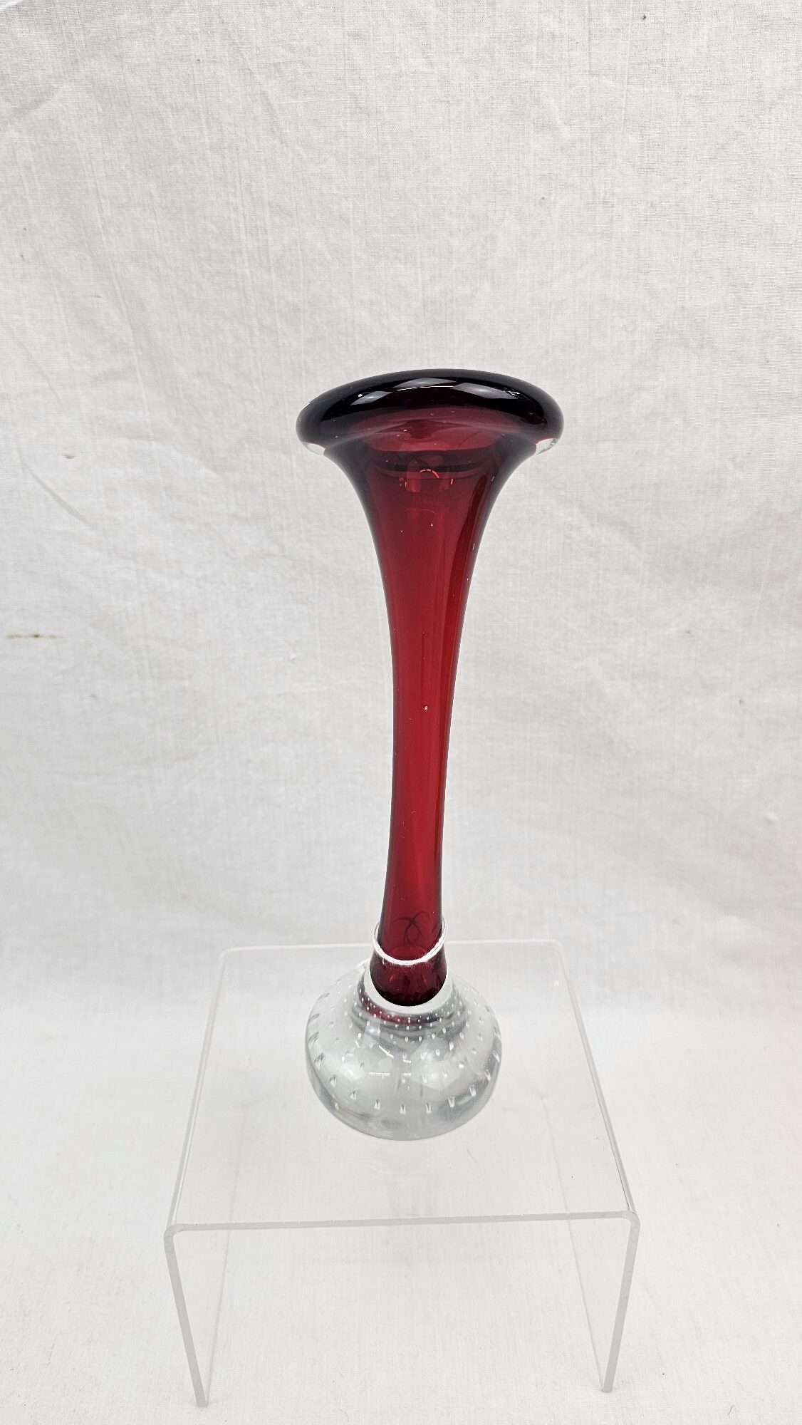 1960's Red Whitefriars Specimen Glass Vase #2 - Image 5