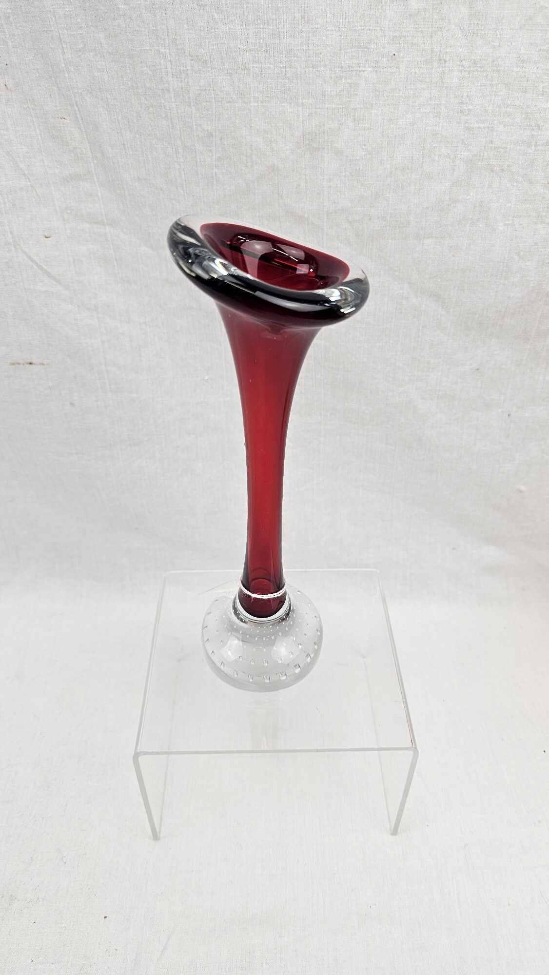 1960's Red Whitefriars Specimen Glass Vase #2 - Image 6