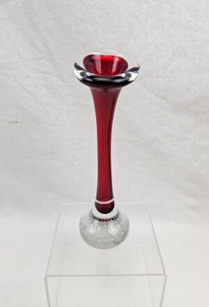 1960's Red Whitefriars Specimen Glass Vase #1