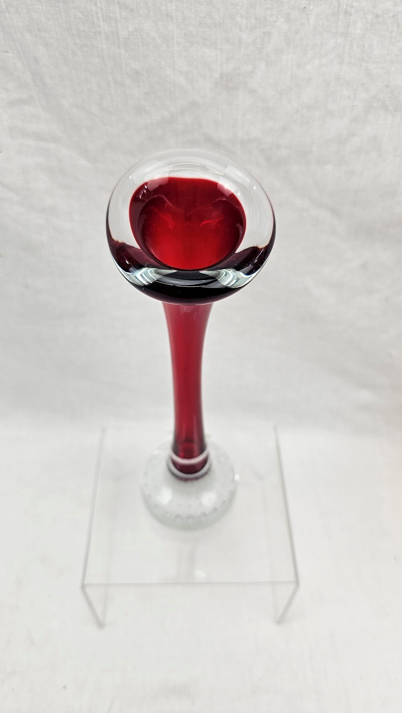 1960's Red Whitefriars Specimen Glass Vase #1 - Image 2