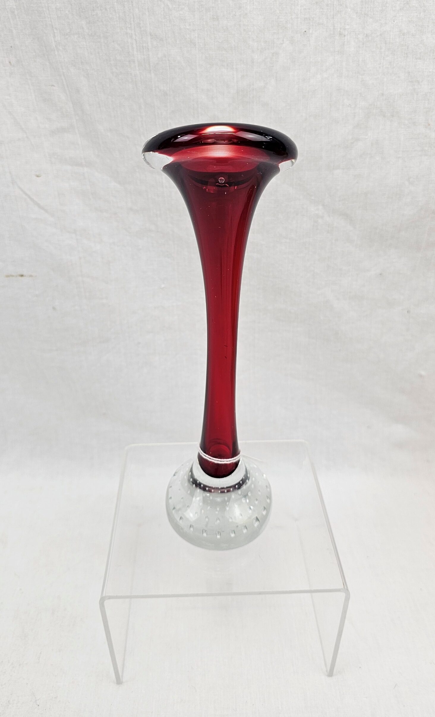1960's Red Whitefriars Specimen Glass Vase #1 - Image 4