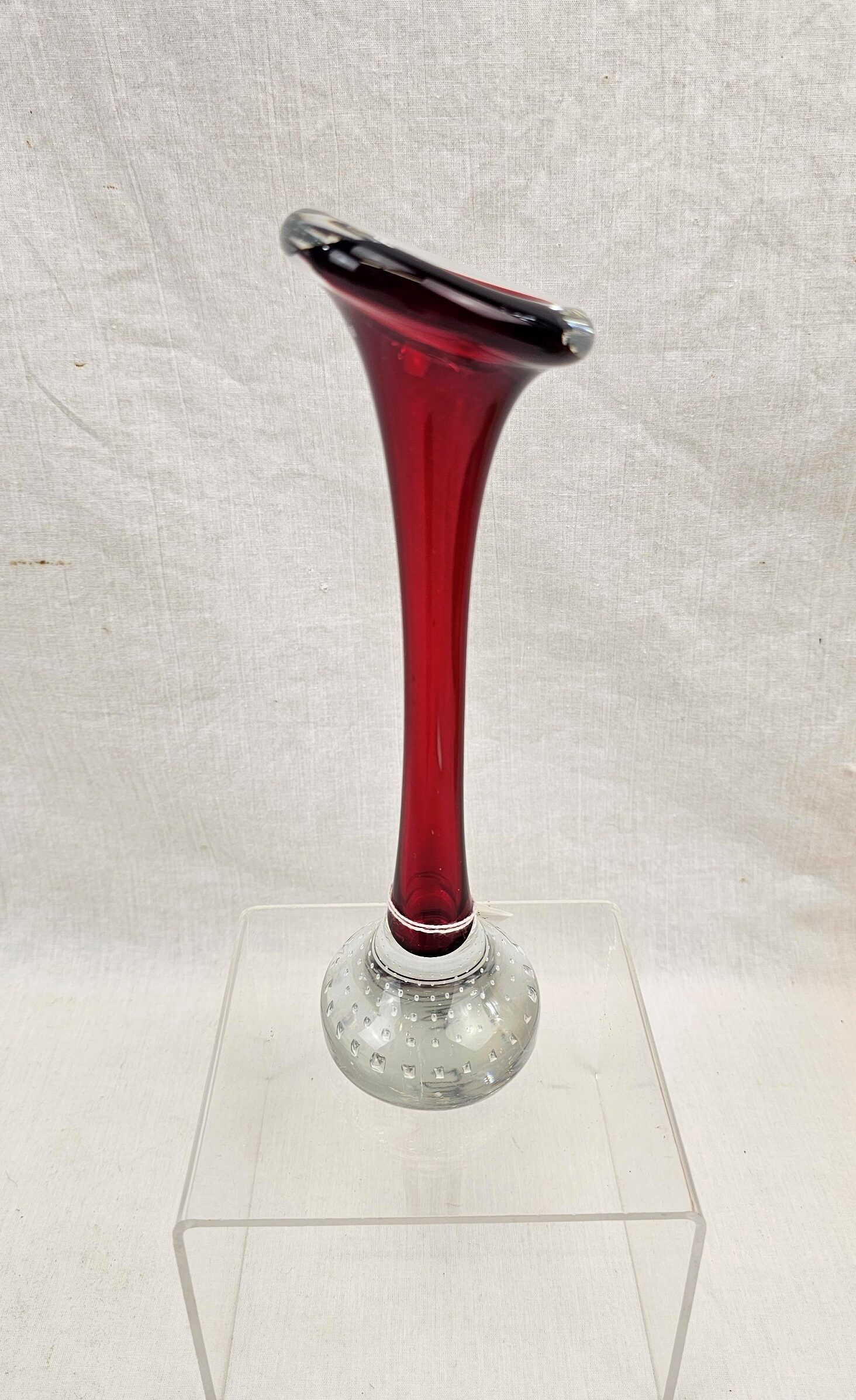 1960's Red Whitefriars Specimen Glass Vase #1 - Image 5