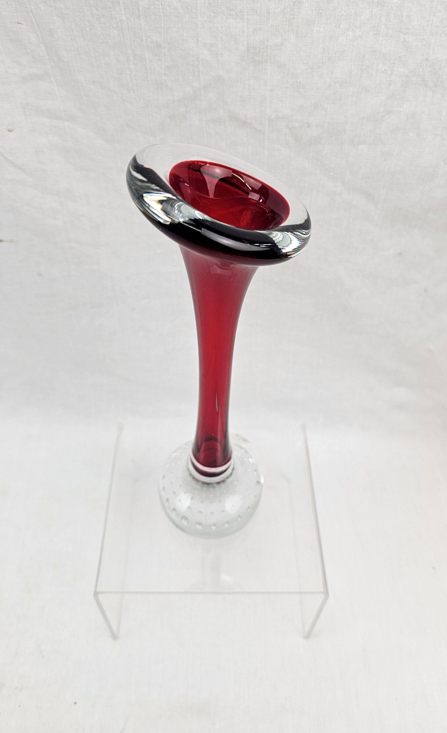1960's Red Whitefriars Specimen Glass Vase #1 - Image 6