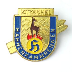 Austria, Kitzbühel, Hahnenkammrennen Ski Race Enamel Badge – KSC Chamois Logo