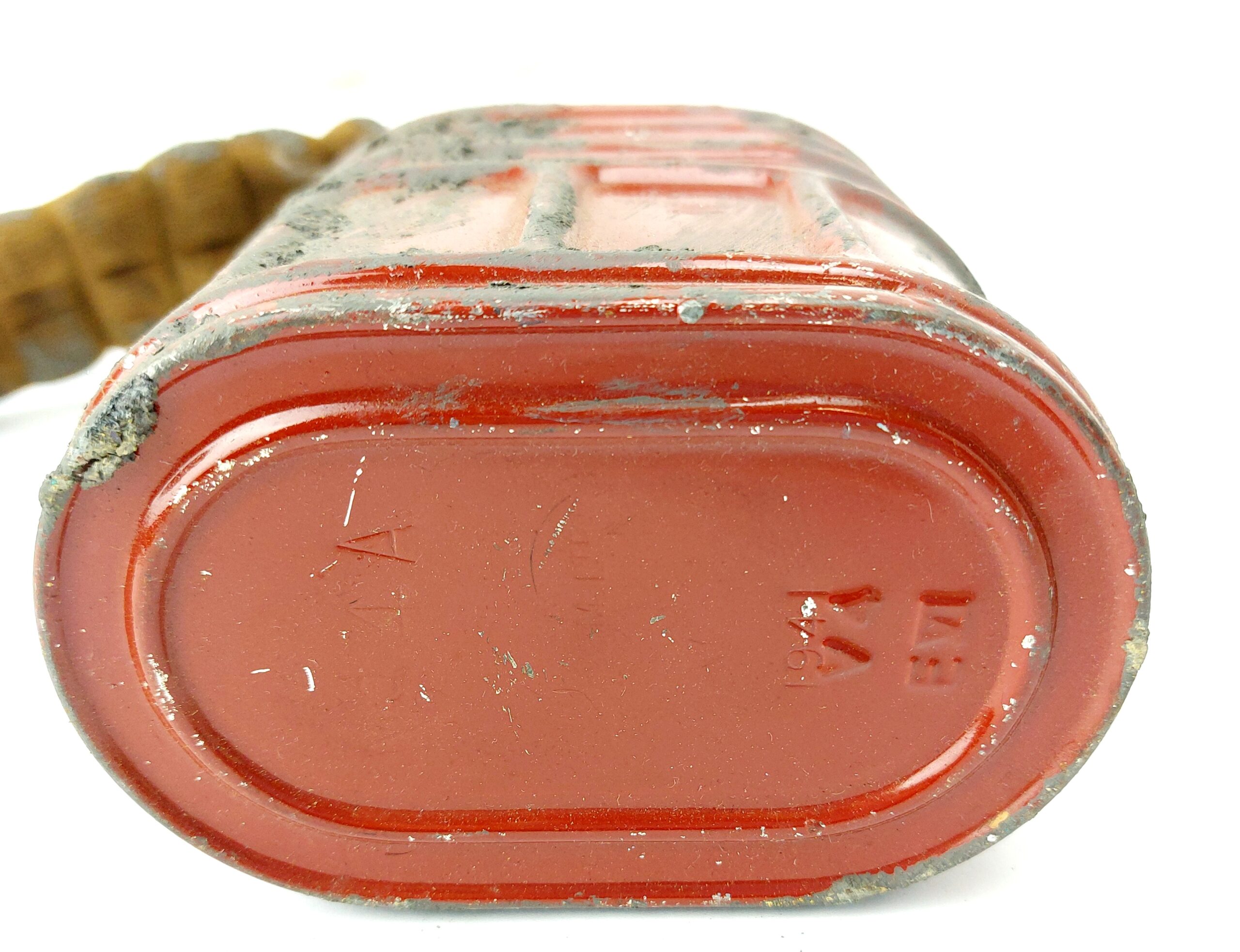British, WWII - Dated April 1941, GSR Gas Mask Filter No.4A by Barringer Wallis & Manners, with Hose - Image 10