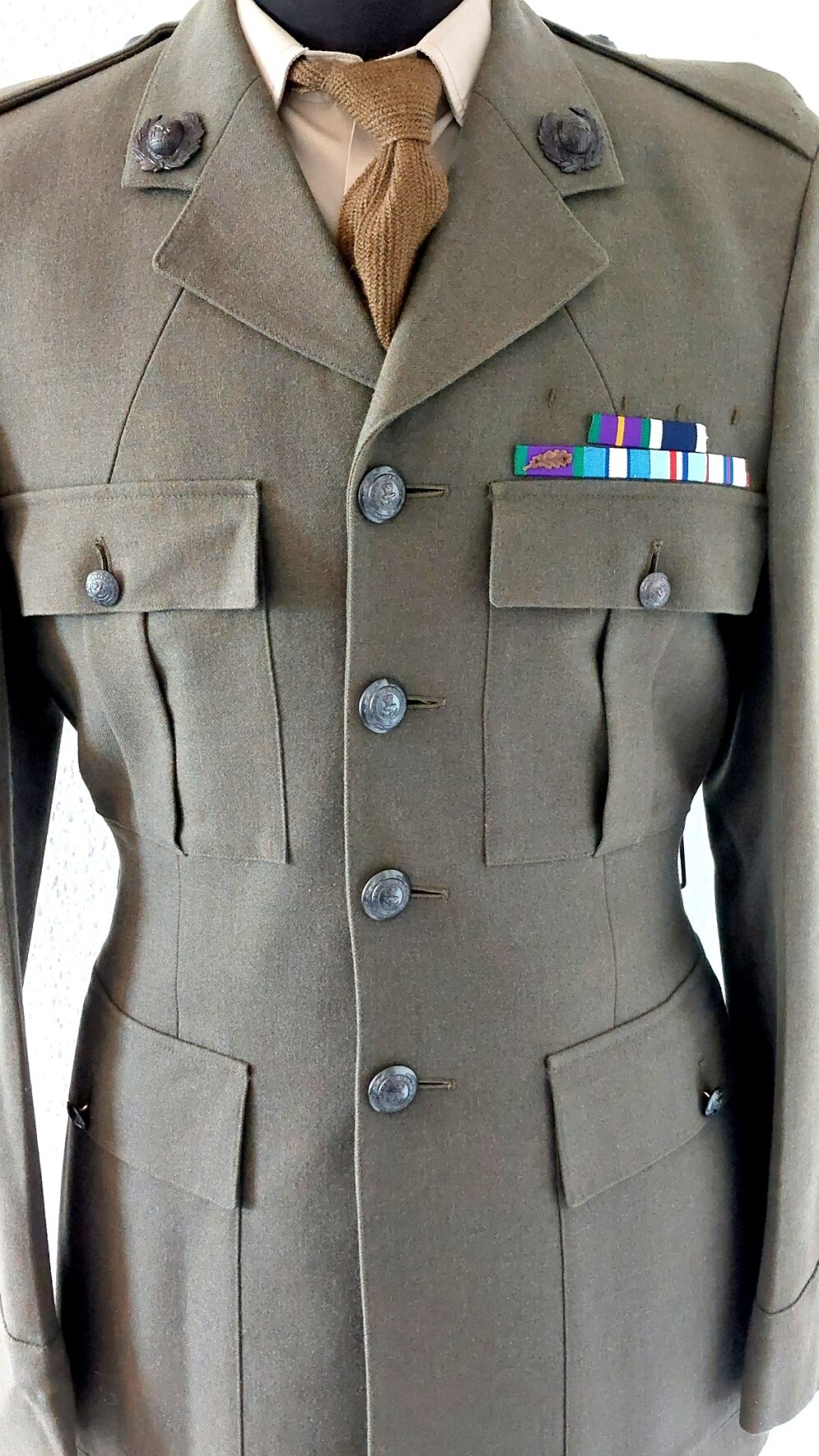 British, Post-1964, Royal Marines Lovat Service Dress Uniform Set, Corporal, Medal Ribbon Bar & Mentioned in Dispatches, Tailored by A. Grantham Ltd - Image 9