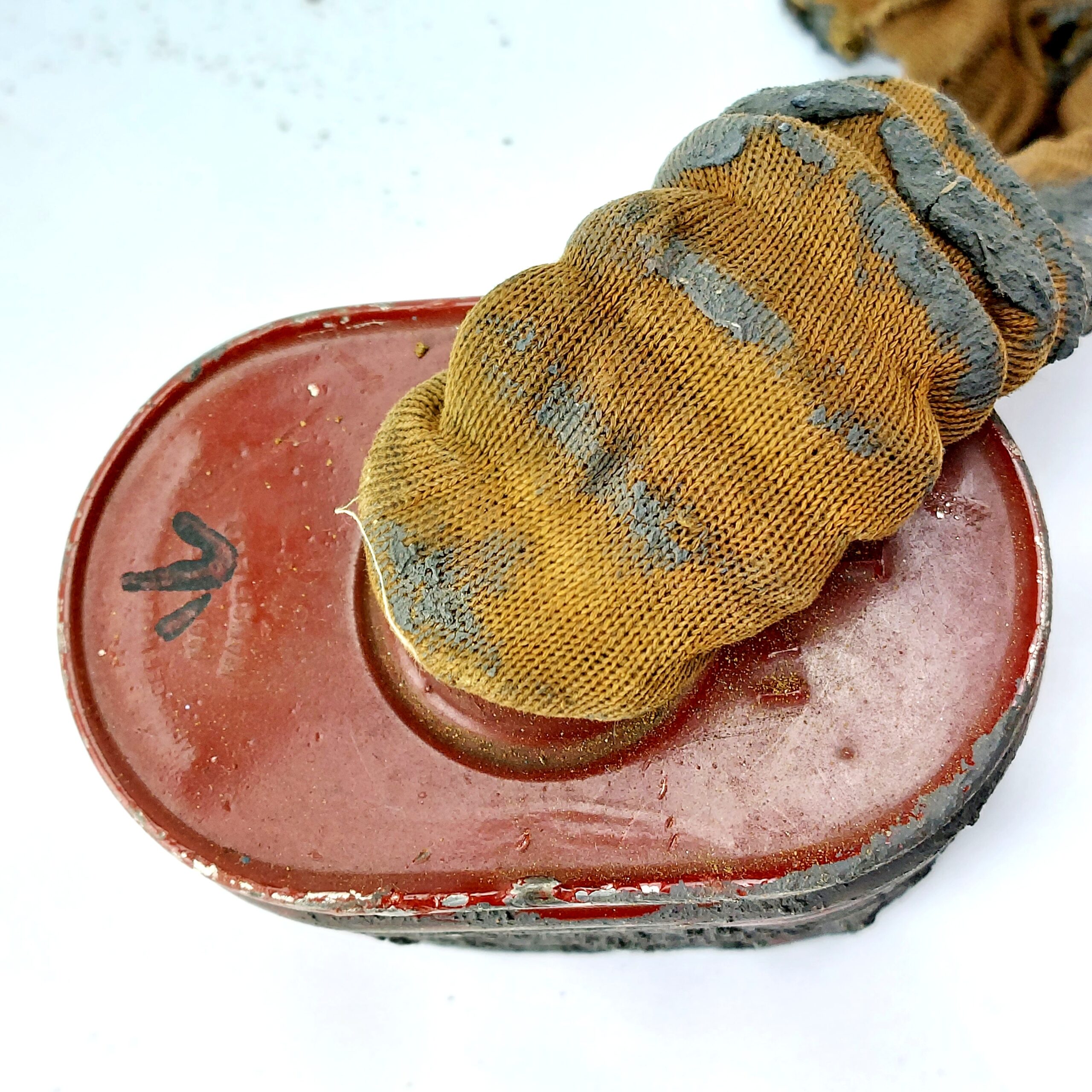 British, WWII - Dated April 1941, GSR Gas Mask Filter No.4A by Barringer Wallis & Manners, with Hose - Image 5