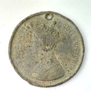 British, Victorian Era c.1850–1870, Richmond National School Prize Medal, Queen Victoria “Gothic Bust”