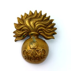 British, King George VI Period, Grenadier Guards Flaming Grenade Cap Badge (GRI Cypher) – Converted Brooch