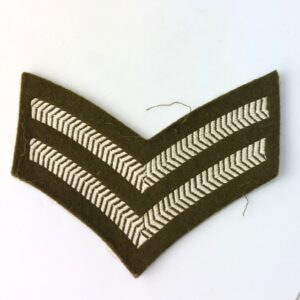 British Army / Combined Cadet Force, Post-WWII, Corporal’s Sleeve Rank Chevron – Embroidered Cloth Badge