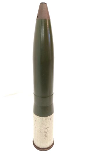British, 1958 / 1969, 76mm L23A1 Drill Round, Complete Inert Fixed Cartridge with Plugged Fuze (SX 505), Royal Ordnance (ARMD Co) / OFW