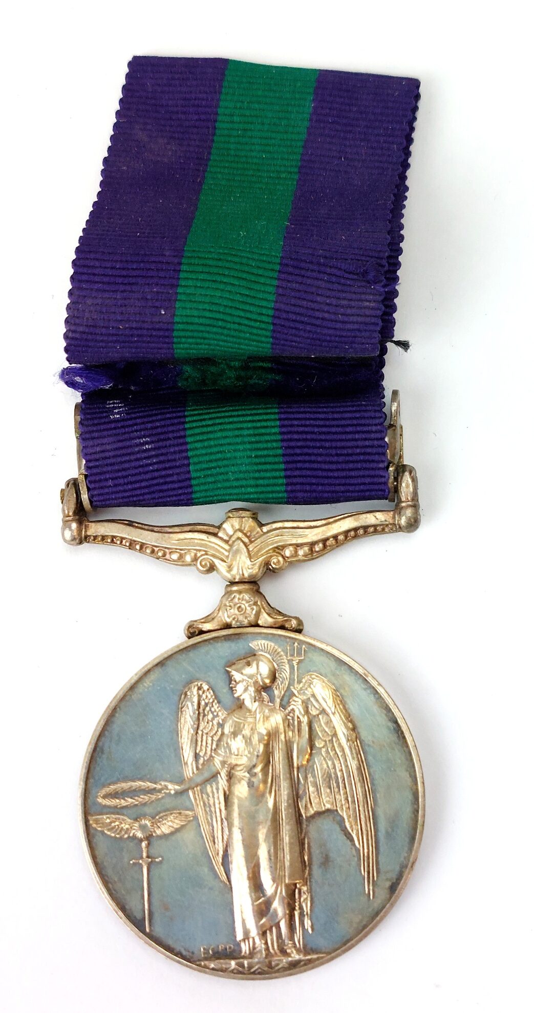 British, c. 1955-59, Elizabeth II General Service Medal (1918–1962) with Cyprus Clasp, Named to 3519301 Act. Cpl. J. M. Newham, Royal Air Force, with Box and RAF Association Sweetheart Brooch - Image 3