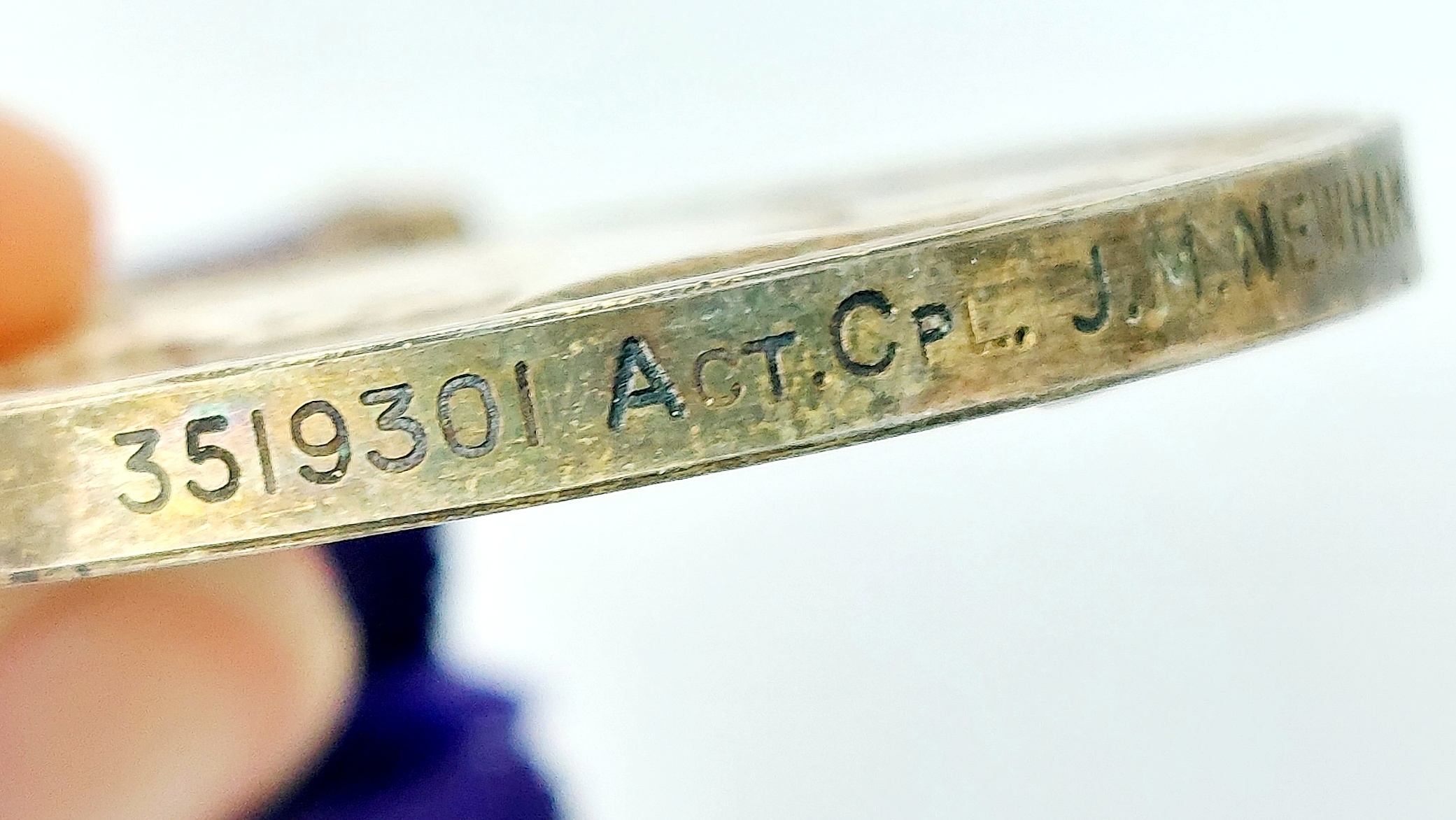 British, c. 1955-59, Elizabeth II General Service Medal (1918–1962) with Cyprus Clasp, Named to 3519301 Act. Cpl. J. M. Newham, Royal Air Force, with Box and RAF Association Sweetheart Brooch - Image 4