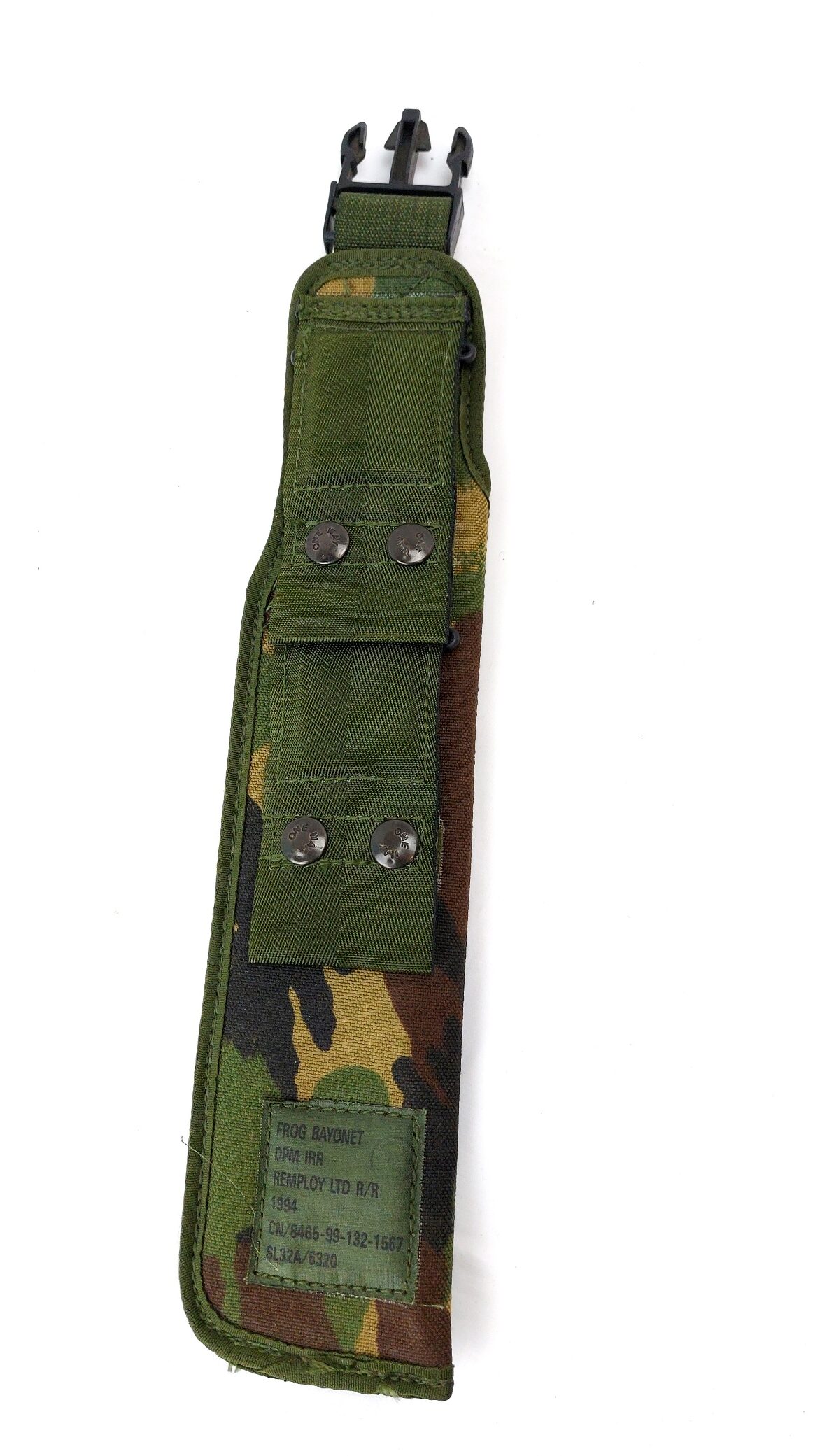 British Army, 1994, SA80 Bayonet Frog – DPM IRR PLCE Webbing – Remploy Ltd
