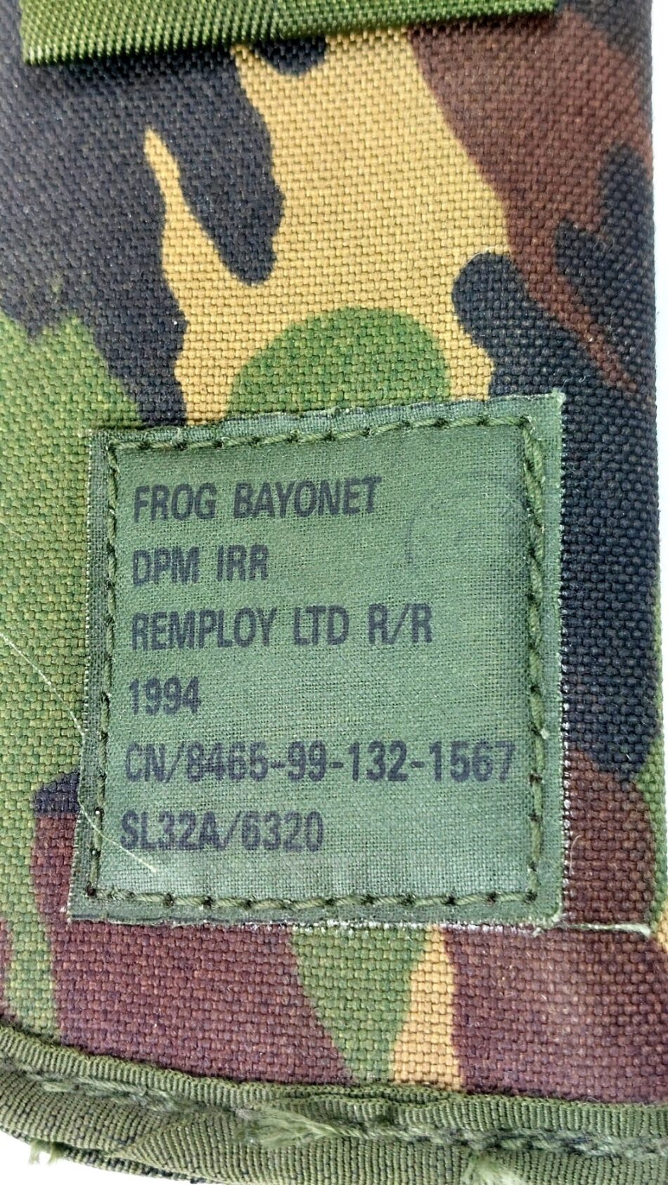 British Army, 1994, SA80 Bayonet Frog – DPM IRR PLCE Webbing – Remploy Ltd - Image 2