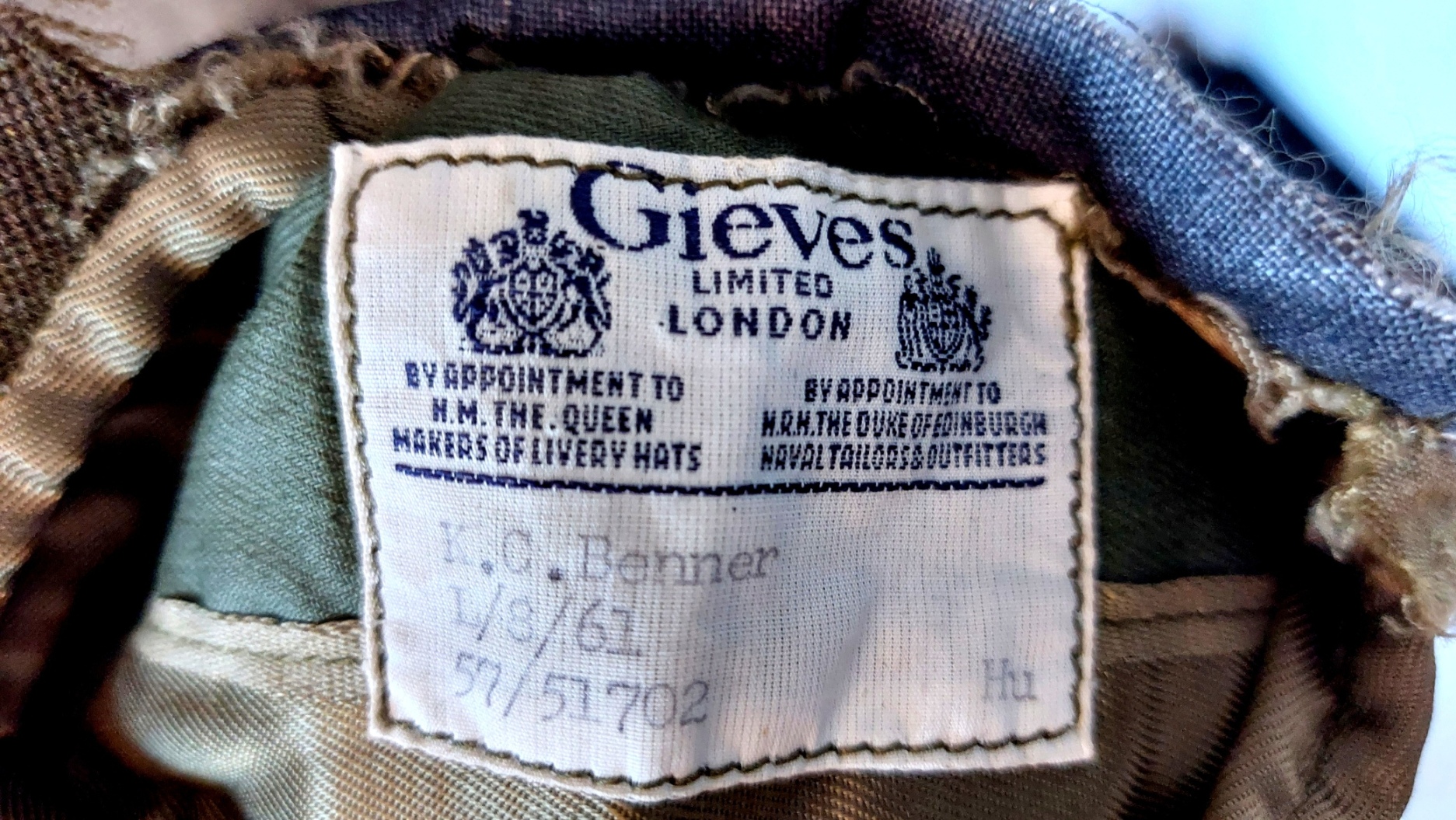 British, Dated 1961, Royal Army Educational Corps Officer’s Service Dress Tunic by Gieves London, Named to 2nd Lt. K. C. Benner - Image 27