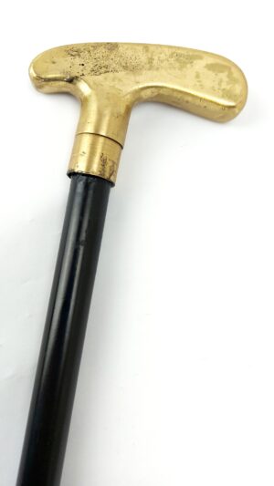 British, Late 19th - Early 20th Century, Brass Golf Club Handle Sword Stick, Steel Blade