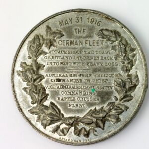 British, WW1, Battle of Jutland Commemorative Medal by Spink & Son, London – 31 May 1916 Naval Memorial Issue