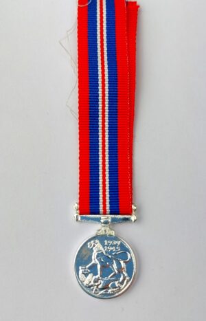 British, WW2, Defence Medal 1939–1945 Miniature Medal, George VI Issue