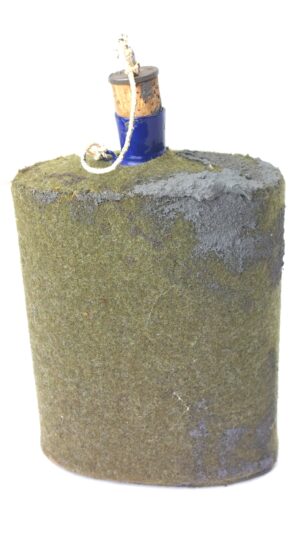 British, WW2, Mk VII Water Bottle / Canteen, Felt Covered, Cork Stopper, Complete