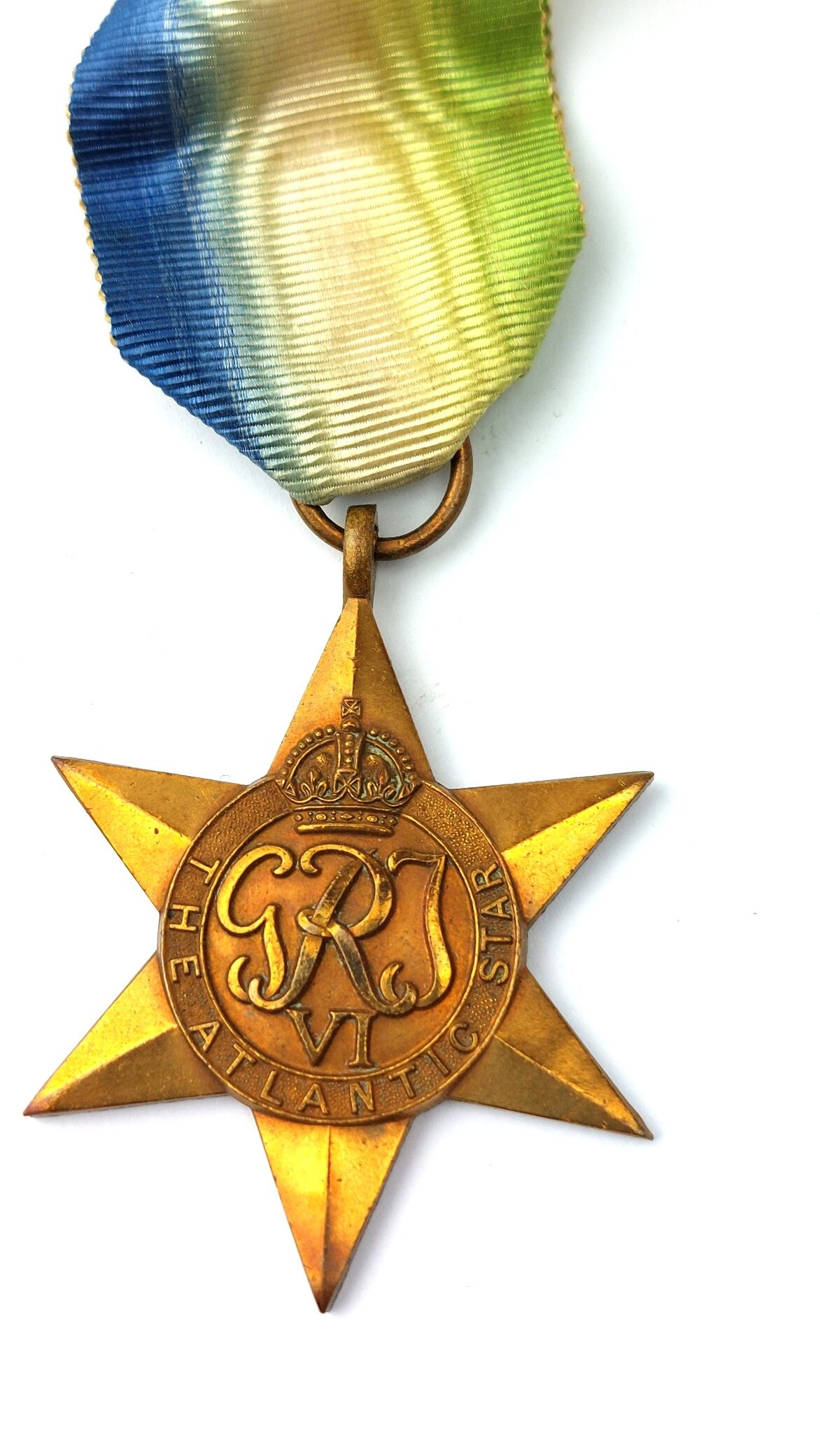 British, WWII, Atlantic Star Campaign Medal, George VI Issue, Original Ribbon - Image 2