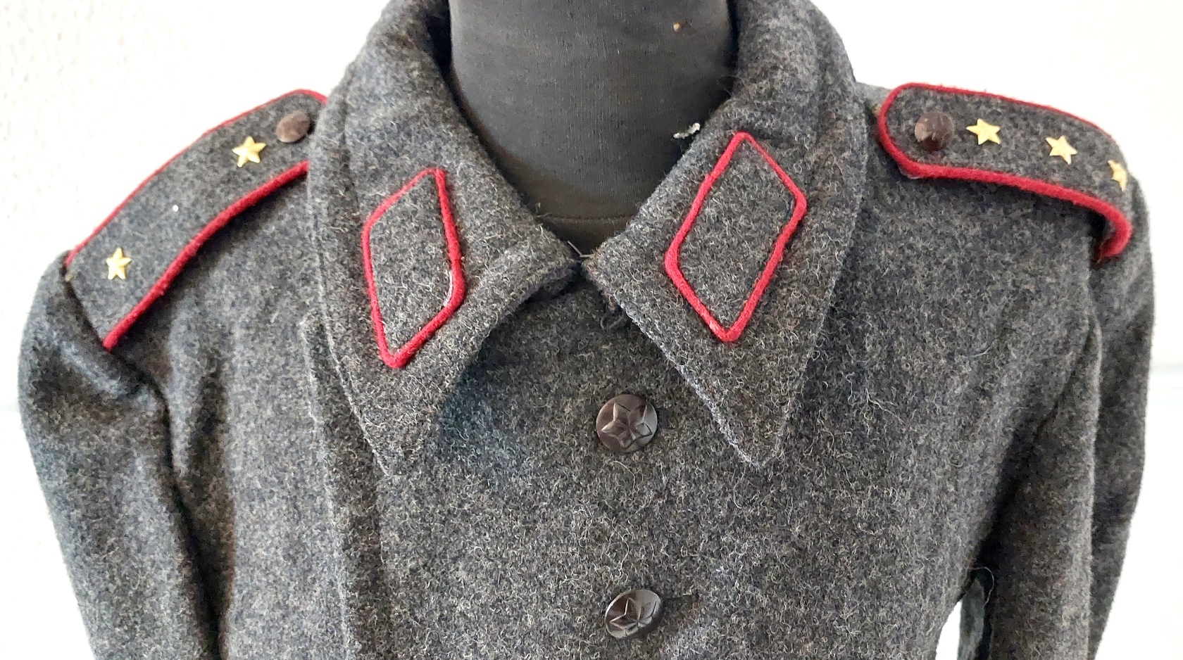 Bulgarian, Cold War Era (1987), Bulgarian People’s Army (БНА) Officer’s Wool Greatcoat (Shinel), Senior Lieutenant Rank, Hristo Botev Factory, Kalofer, Medium - Image 2