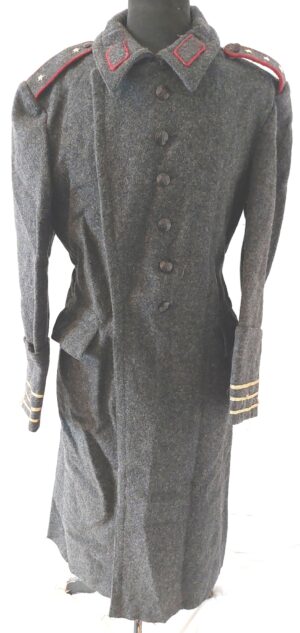 Bulgarian, Cold War Era (1987), Bulgarian People’s Army (БНА) Officer’s Wool Greatcoat (Shinel), Senior Lieutenant Rank, Hristo Botev Factory, Kalofer, Medium