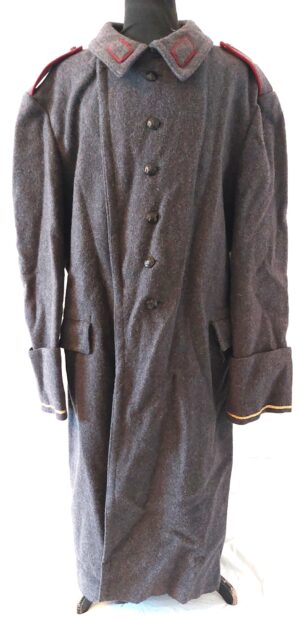 Bulgarian, Cold War Era (1987), Bulgarian People’s Army (БНА) Officer’s Wool Greatcoat (Shinel), Lieutenant Rank, Kalofer Manufacture, Extra Large
