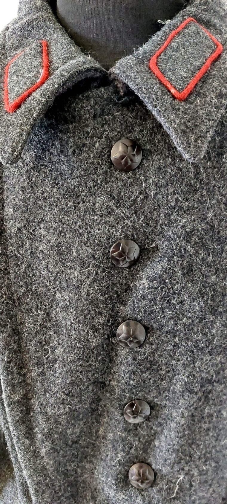 Bulgarian, Cold War Era (1987), Bulgarian People’s Army (БНА) Officer’s Wool Greatcoat (Shinel), Senior Lieutenant Rank, Hristo Botev Factory, Kalofer, Medium - Image 3
