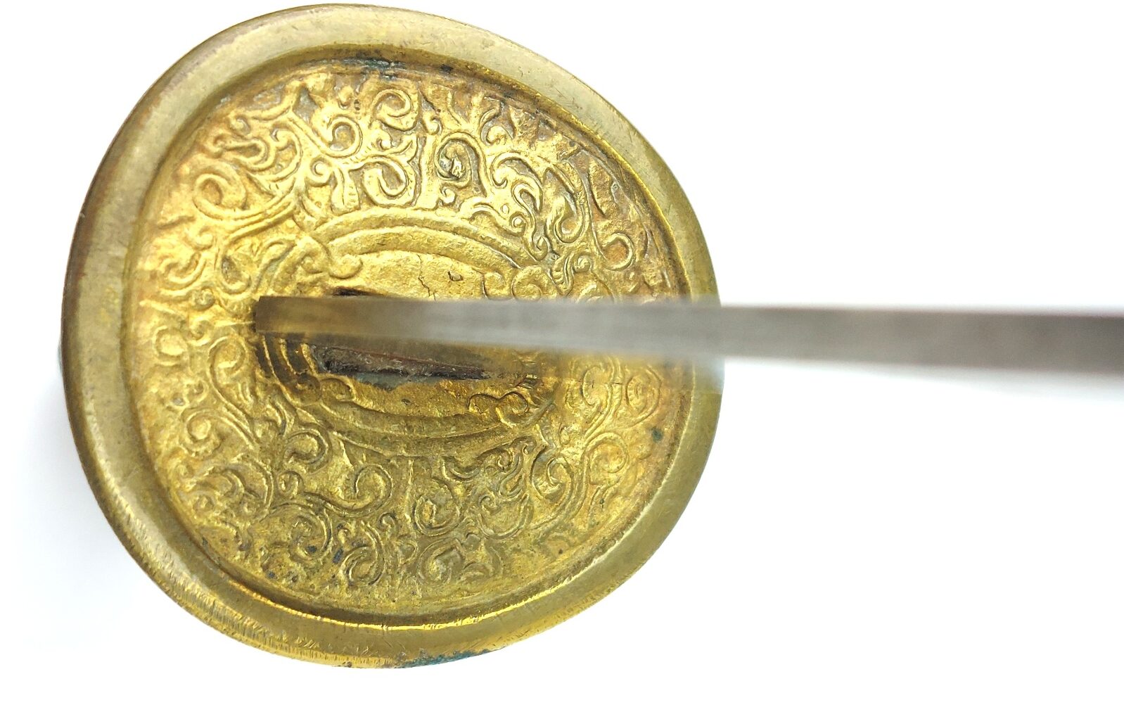 Chinese, Boxer Rebellion Era (Late Qing Dynasty c.1890–1900), Brass Mounted Shagreen Dao / Yaodao Saber (Short Sword) with Shagreen Scabbard - Image 13