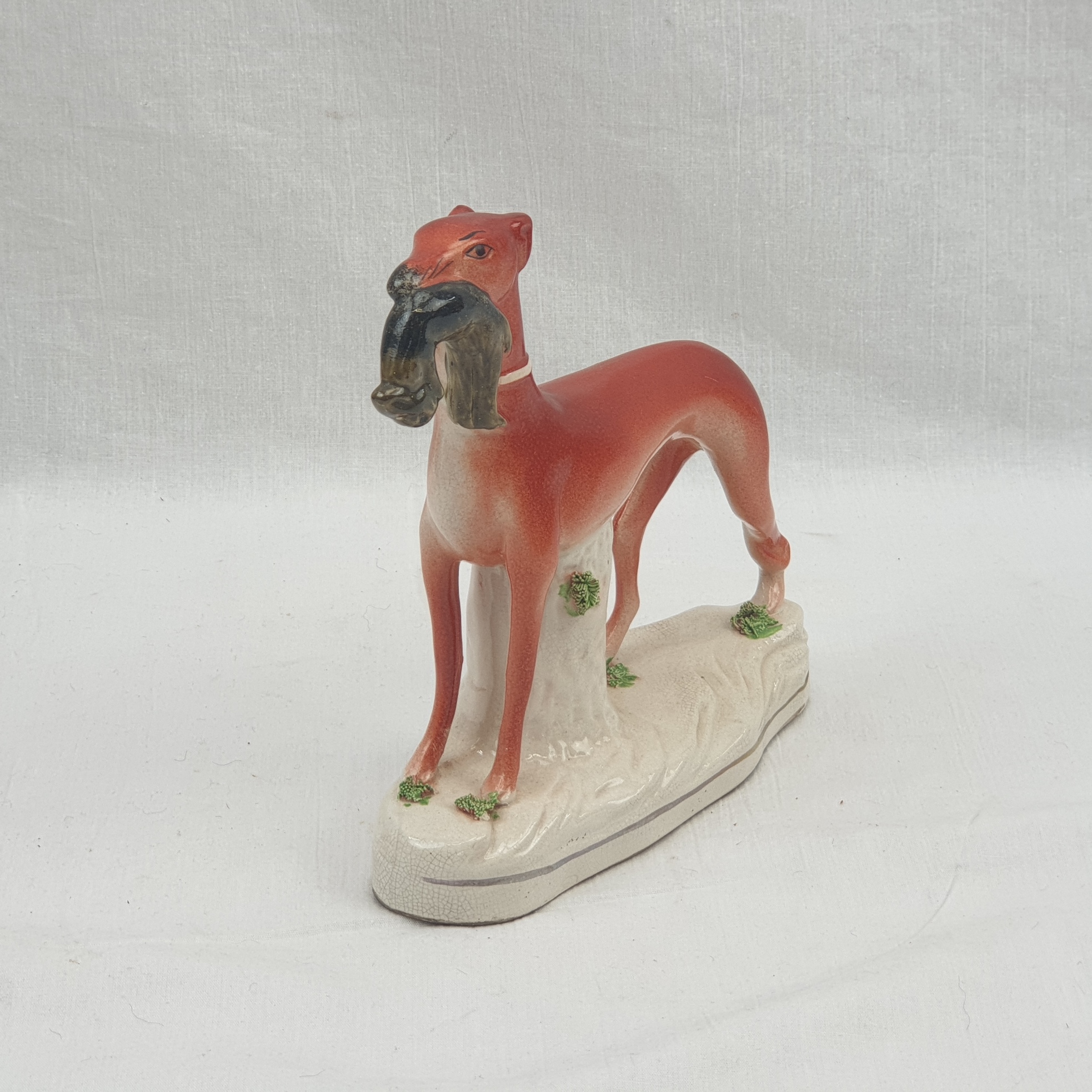 Circa 1840s Staffordshire Hound With A Hare In Its Mouth - Image 4