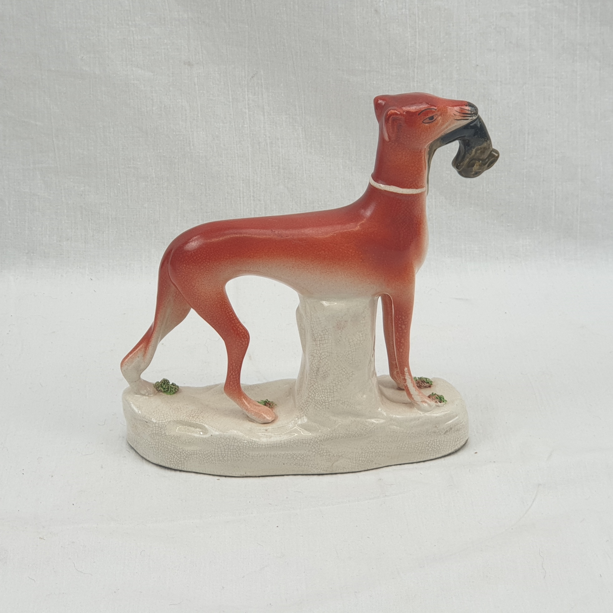 Circa 1840s Staffordshire Hound With A Hare In Its Mouth - Image 2